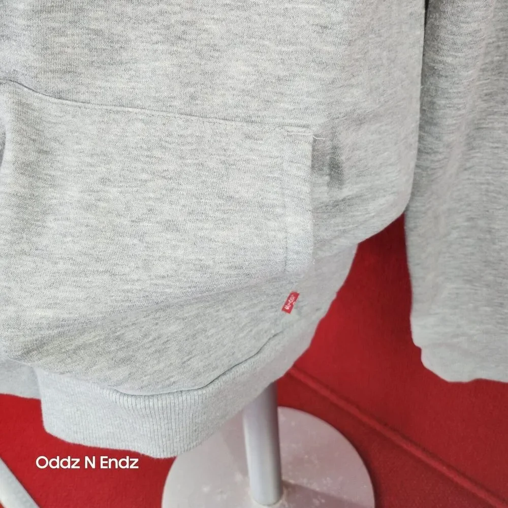 Levis Gray Hooded‎ Sweatshirt Mens Large Cotton/Polyester Blend Warm Casual Wear
